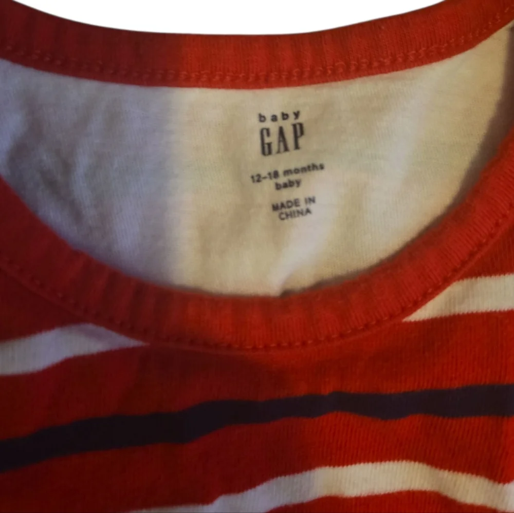 GAP Red Striped Star One Piece Baby Outfit 12-18m